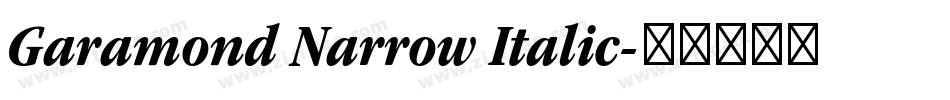Garamond Narrow Italic字体转换